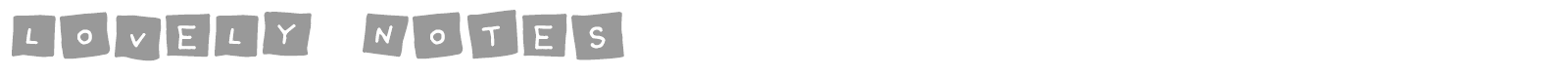 Lovely Notes font preview